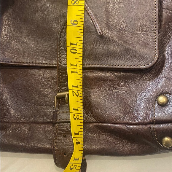 Vintage Rare Grand Sahara Brown Leather Boho  Moroccan Tote Bag - Picture 11 of 12